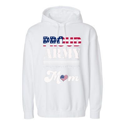 Proud Army 10th Mountain Division Mom Gift Garment-Dyed Fleece Hoodie