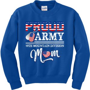 Proud Army 10th Mountain Division Mom Great Gift Kids Sweatshirt