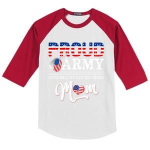 Proud Army 10th Mountain Division Mom Great Gift Kids Colorblock Raglan Jersey