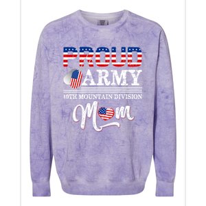 Proud Army 10th Mountain Division Mom Cool Gift Colorblast Crewneck Sweatshirt