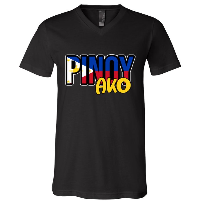 Pinoy Ako V-Neck T-Shirt