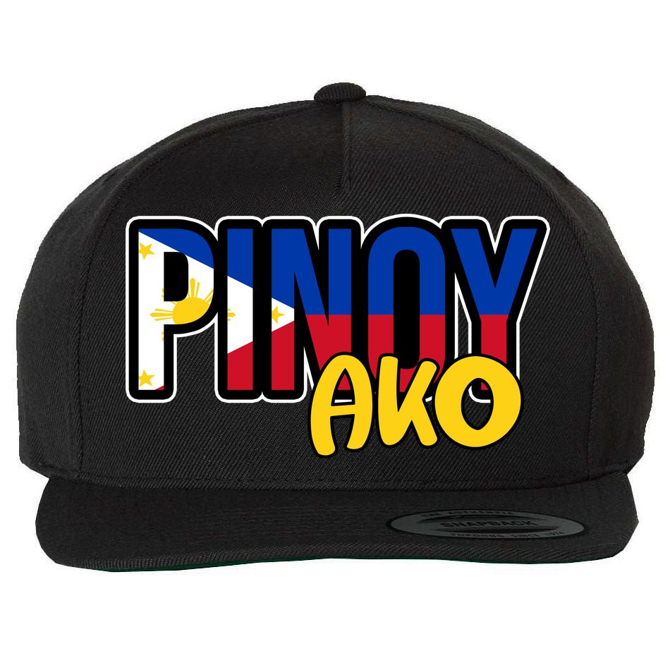 Pinoy Ako Wool Snapback Cap
