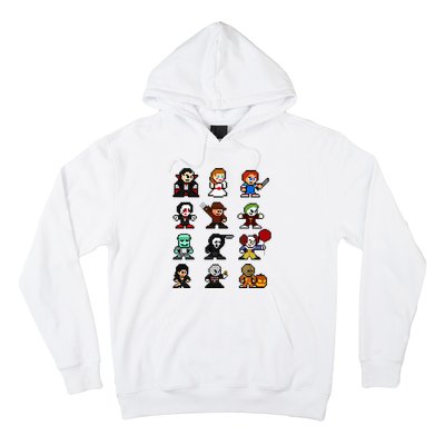 Pixel Art 8bit Horror Halloween Scary Character Hoodie