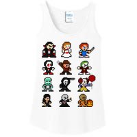 Pixel Art 8bit Horror Halloween Scary Character Ladies Essential Tank