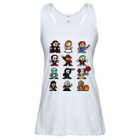 Pixel Art 8bit Horror Halloween Scary Character Ladies Essential Flowy Tank