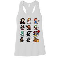 Pixel Art 8bit Horror Halloween Scary Character Women's Racerback Tank