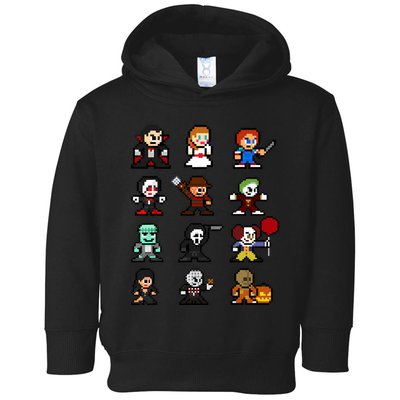 Pixel Art 8bit Horror Halloween Scary Character Video Games Toddler Hoodie