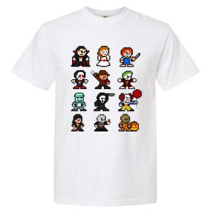 Pixel Art 8bit Horror Halloween Scary Character Video Games Garment-Dyed Heavyweight T-Shirt