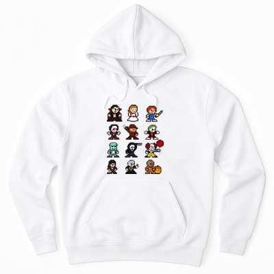 Pixel Art 8bit Horror Halloween Scary Character Video Games Hoodie