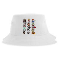 Pixel Art 8bit Horror Halloween Scary Character Video Games Sustainable Bucket Hat
