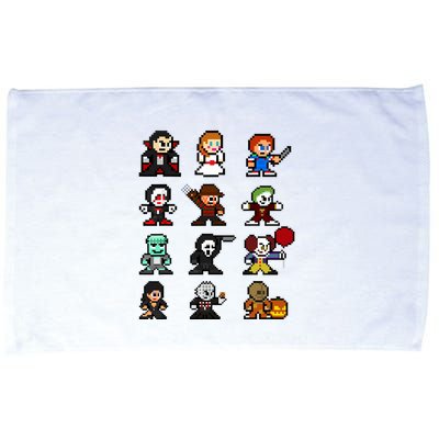 Pixel Art 8bit Horror Halloween Scary Character Video Games Microfiber Hand Towel