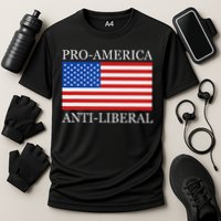 Pro American Anti Liberal S For Conservative Republican Cooling Performance Crew T-Shirt