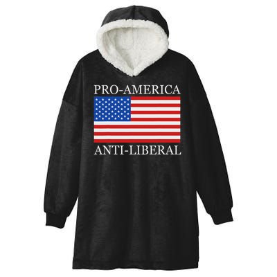 Pro American Anti Liberal S For Conservative Republican Hooded Wearable Blanket