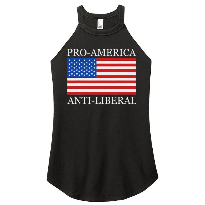 Pro American Anti Liberal S For Conservative Republican Women's Perfect Tri Rocker Tank