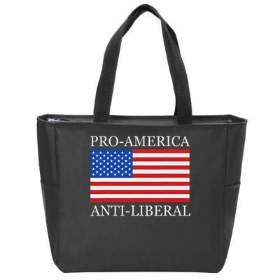 Pro American Anti Liberal S For Conservative Republican Zip Tote Bag
