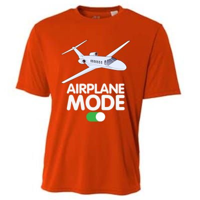 Pilot Aviation Airplane Mode On Great Gift Cooling Performance Crew T-Shirt