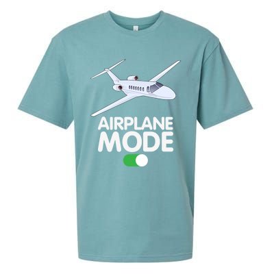 Pilot Aviation Airplane Mode On Great Gift Sueded Cloud Jersey T-Shirt