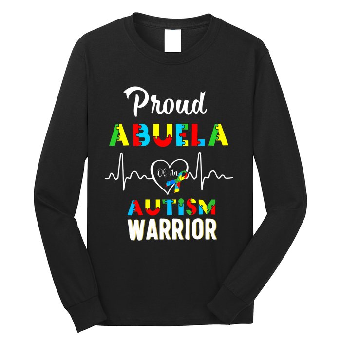 Proud Autism Abuela Autism Awareness Warrior Matching Family Long Sleeve Shirt