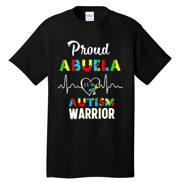 Proud Autism Abuela Autism Awareness Warrior Matching Family Tall T-Shirt