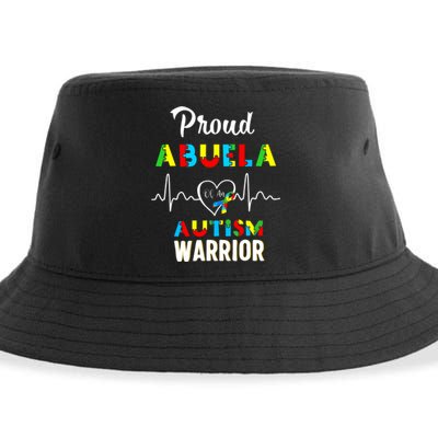 Proud Autism Abuela Autism Awareness Warrior Matching Family Sustainable Bucket Hat