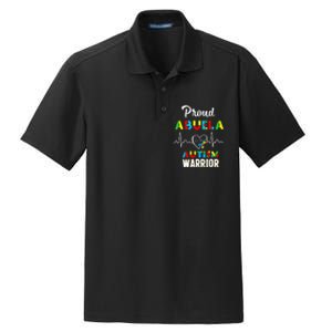 Proud Autism Abuela Autism Awareness Warrior Matching Family Dry Zone Grid Polo