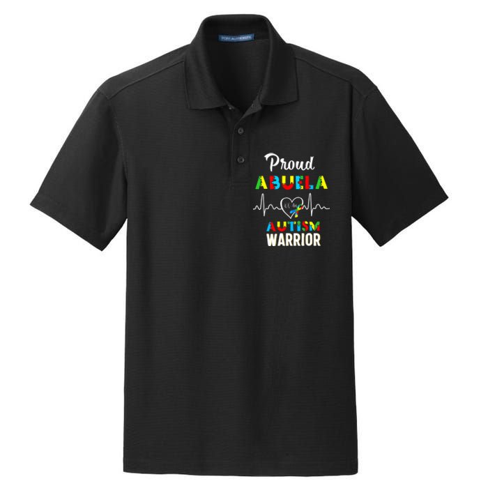 Proud Autism Abuela Autism Awareness Warrior Matching Family Dry Zone Grid Polo