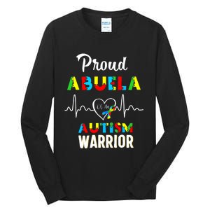 Proud Autism Abuela Autism Awareness Warrior Matching Family Tall Long Sleeve T-Shirt