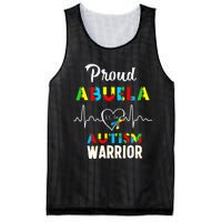 Proud Autism Abuela Autism Awareness Warrior Matching Family Mesh Reversible Basketball Jersey Tank