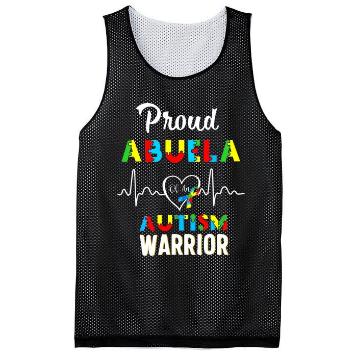 Proud Autism Abuela Autism Awareness Warrior Matching Family Mesh Reversible Basketball Jersey Tank