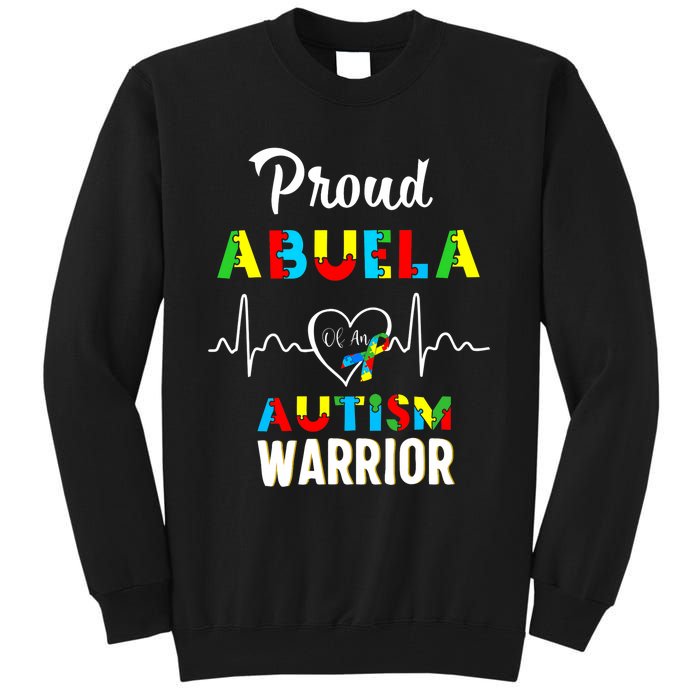 Proud Autism Abuela Autism Awareness Warrior Matching Family Tall Sweatshirt