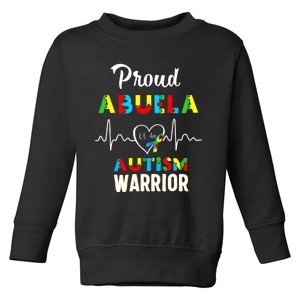 Proud Autism Abuela Autism Awareness Warrior Matching Family Toddler Sweatshirt