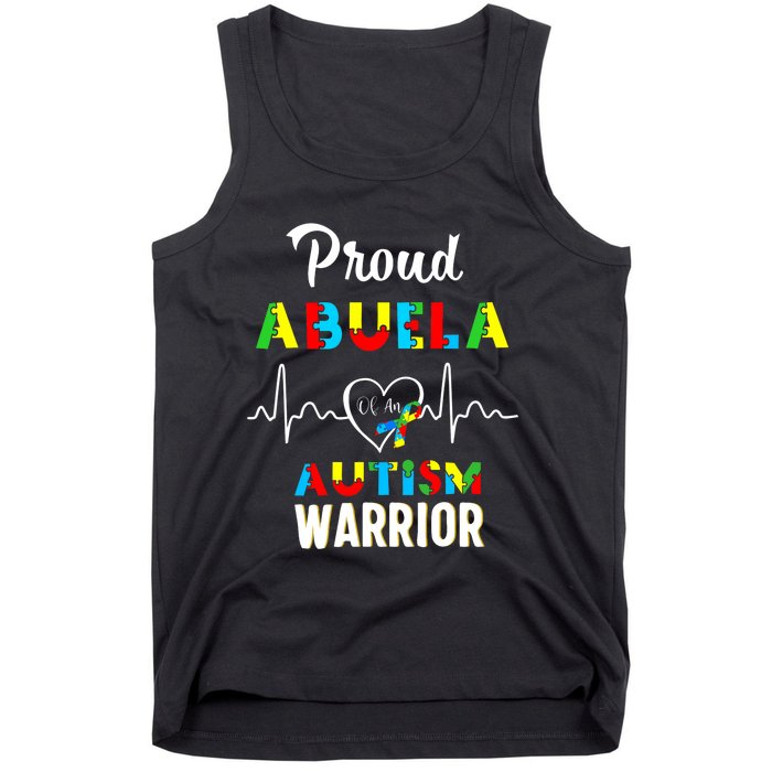 Proud Autism Abuela Autism Awareness Warrior Matching Family Tank Top