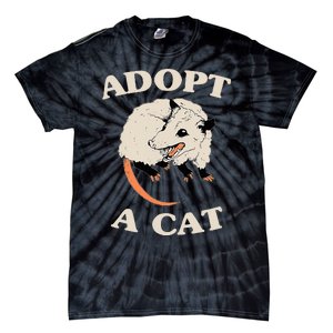 Possum Adopt A Cat Cute Opossums Team Trash Vibes Tie-Dye T-Shirt