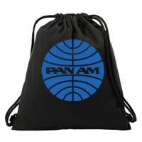 Pan Airlines Am Retro Vintage Airline Drawstring Bag