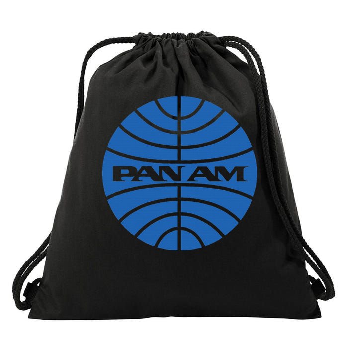 Pan Airlines Am Retro Vintage Airline Drawstring Bag