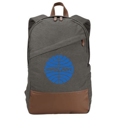 Pan Airlines Am Retro Vintage Airline Cotton Canvas Backpack