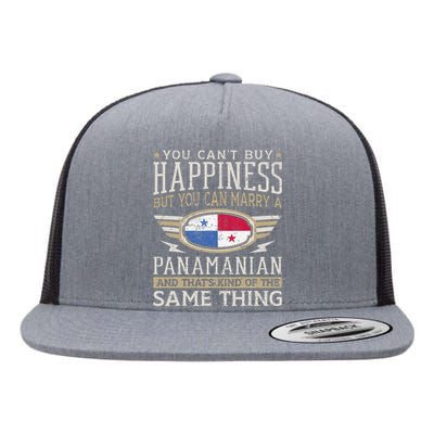 Panamanian And American Flag Panama Proud Flat Bill Trucker Hat