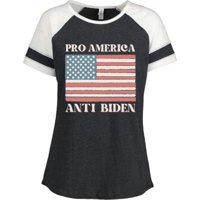 Pro America Anti Biden Enza Ladies Jersey Colorblock Tee