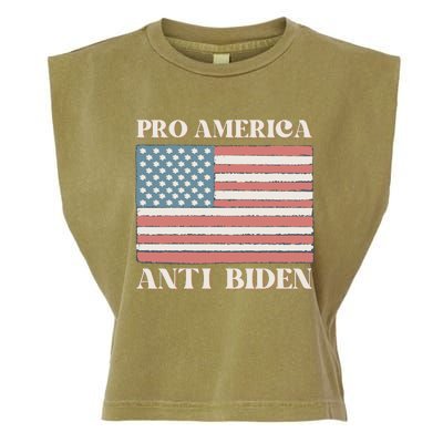 Pro America Anti Biden Garment-Dyed Women's Muscle Tee