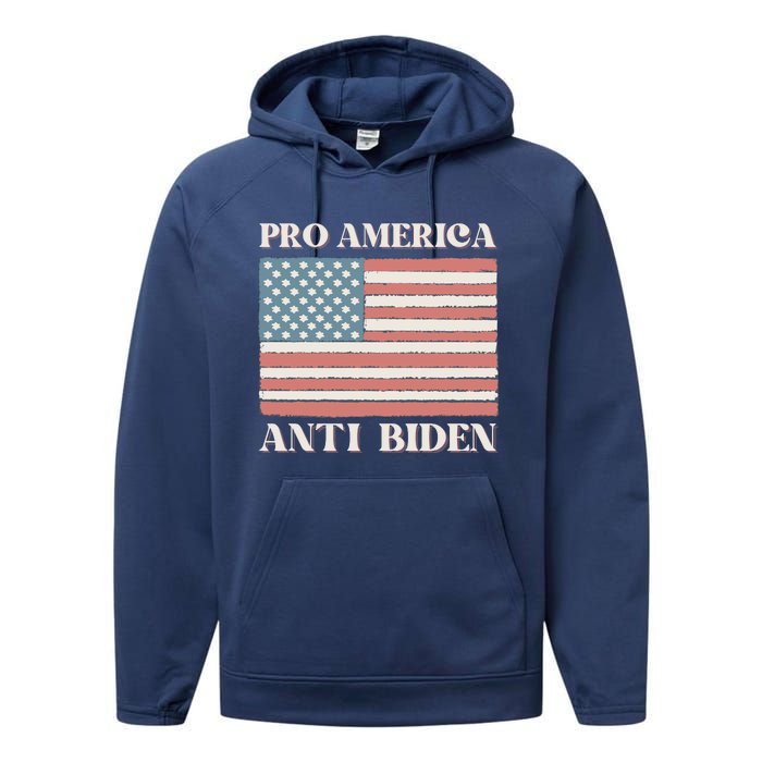 Pro America Anti Biden Performance Fleece Hoodie