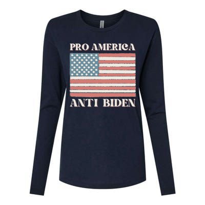 Pro America Anti Biden Womens Cotton Relaxed Long Sleeve T-Shirt