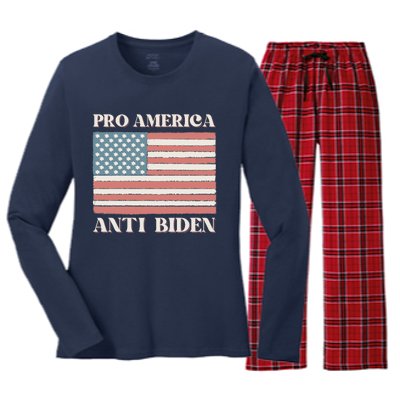 Pro America Anti Biden Women's Long Sleeve Flannel Pajama Set 