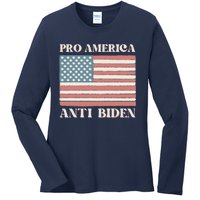 Pro America Anti Biden Ladies Long Sleeve Shirt