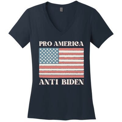 Pro America Anti Biden Women's V-Neck T-Shirt