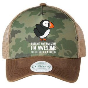 Puffins Are Awesome. I'm Awesome Therefore I'm a Puffin Legacy Tie Dye Trucker Hat