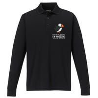 Puffins Are Awesome. I'm Awesome Therefore I'm a Puffin Performance Long Sleeve Polo