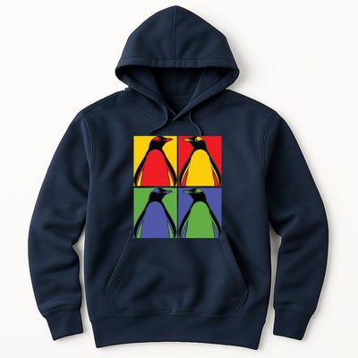 Pop Art Antarctic Animal Lover Zoo Keeper Gift Cute Penguin Hoodie
