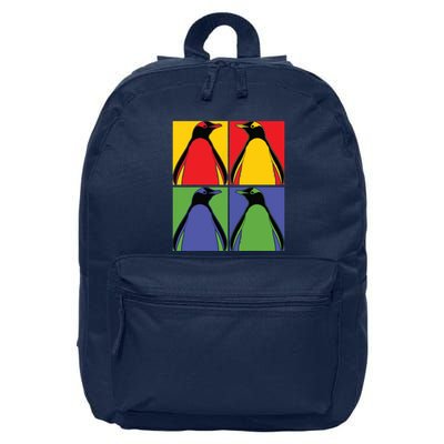 Pop Art Antarctic Animal Lover Zoo Keeper Gift Cute Penguin 16 in Basic Backpack