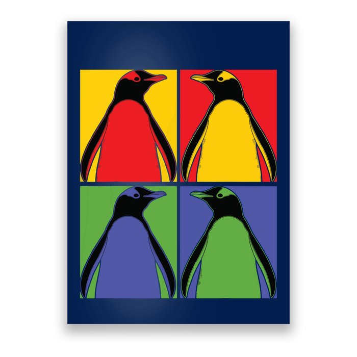 Pop Art Antarctic Animal Lover Zoo Keeper Gift Cute Penguin Poster