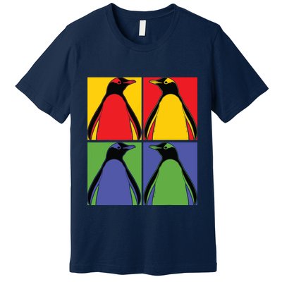Pop Art Antarctic Animal Lover Zoo Keeper Gift Cute Penguin Premium T-Shirt